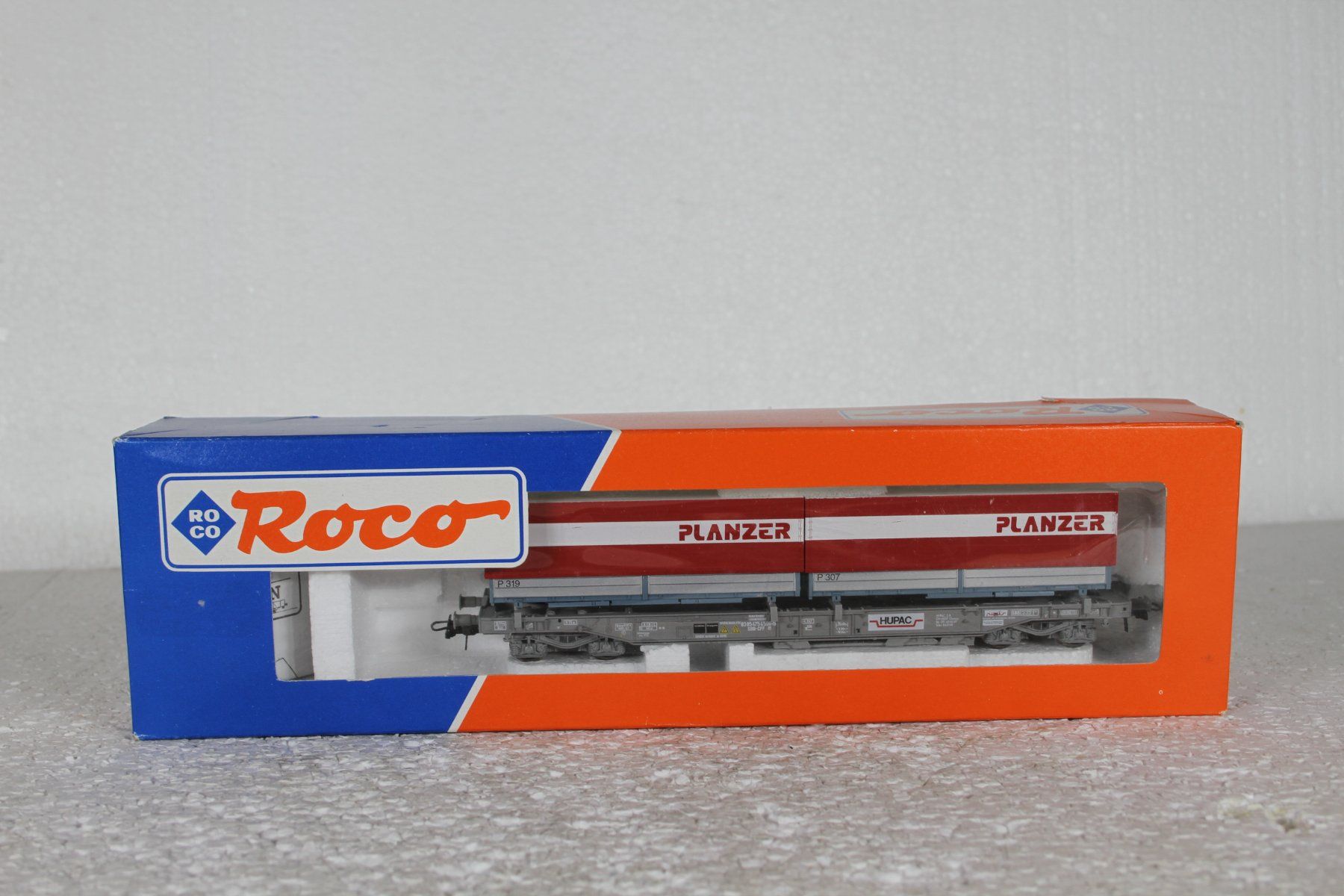 Roco Modellini di ferrovie: Roco 47027 SBB Taschenwagen Hupac Planzer – Usato da Triesen venduto da gleis8