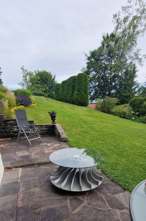 Kampfjet Turbinen Tisch für den Garten oder Wohnzimmer Kaufen auf
