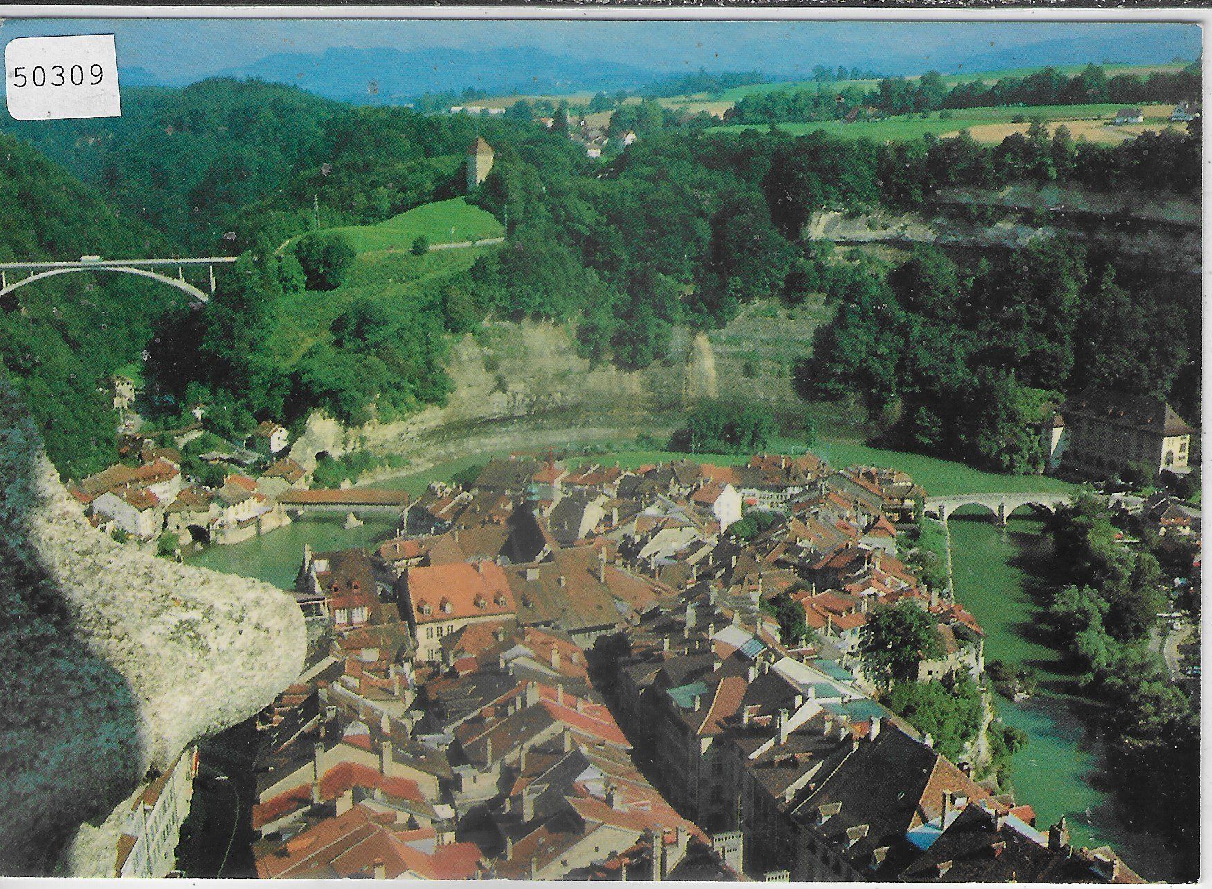 Ansichtskarten: Fribourg de la Tour de St-Nicolas – Gebraucht aus Ettingen von Kartenplanet