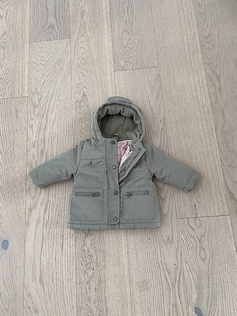 Parka 3 en 1  fille 6 mois / 67 cm kaki et rose