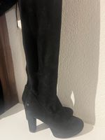 Élégantes bottes hautes noires en daim - Taille 38
