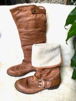 Damen Stiefel Gr. 39, braun, gefüttert, Herbst Winter