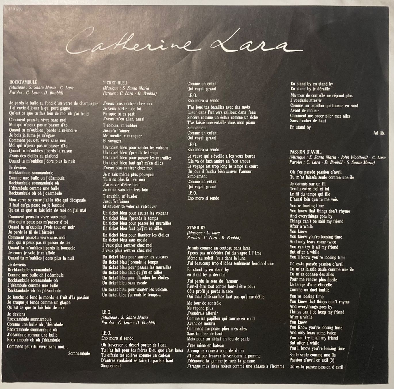 Schallplatten: CATHERINE LARA - CATHERINE LARA – Gebraucht aus Poliez-Pittet von Newtown-Records 2