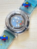 Kinder-Armbanduhr mit Flugzeug Motiv, Top!