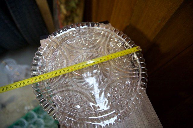 Assiettes: Zwei grosse Kristallglas Teller / Platten – D'occasion à Titterten par fra_v27g 3