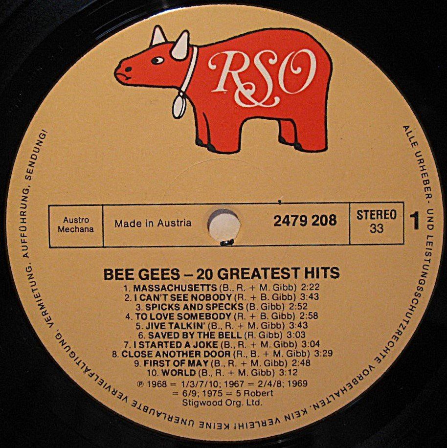 Dischi in vinile: BEE GEES "20 Greatest Hits" LP in VG++/EX – Usato da Monthey venduto da Pingmub 3