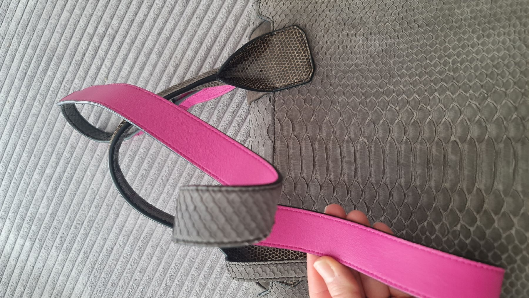 Sacs femmes: Bianchi Nardi Ledertasche Handtasche Python Print Pink – Neuf (Voir description) à Ibach par ole_6whn 3