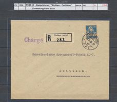 1930 R - Bedarfsbrief, "Wohlen - Dottikon"
