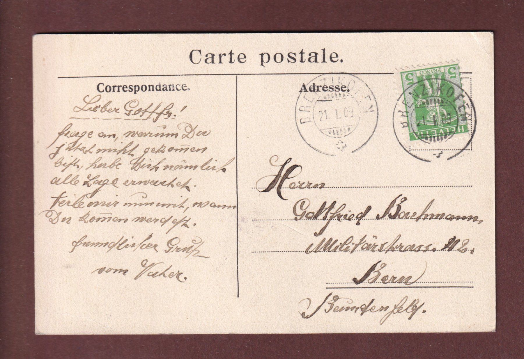 Ansichtskarten: Schloss SCHADAU am Thunersee - 1909 // Eckbug // – Gebraucht aus Pully von nicecards-shop 1