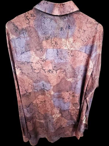 Blusen: Rosa und Lila gemustertes Button-Down-Hemd – Größe 16/41 – Gebraucht aus Zug von vinokilo 3