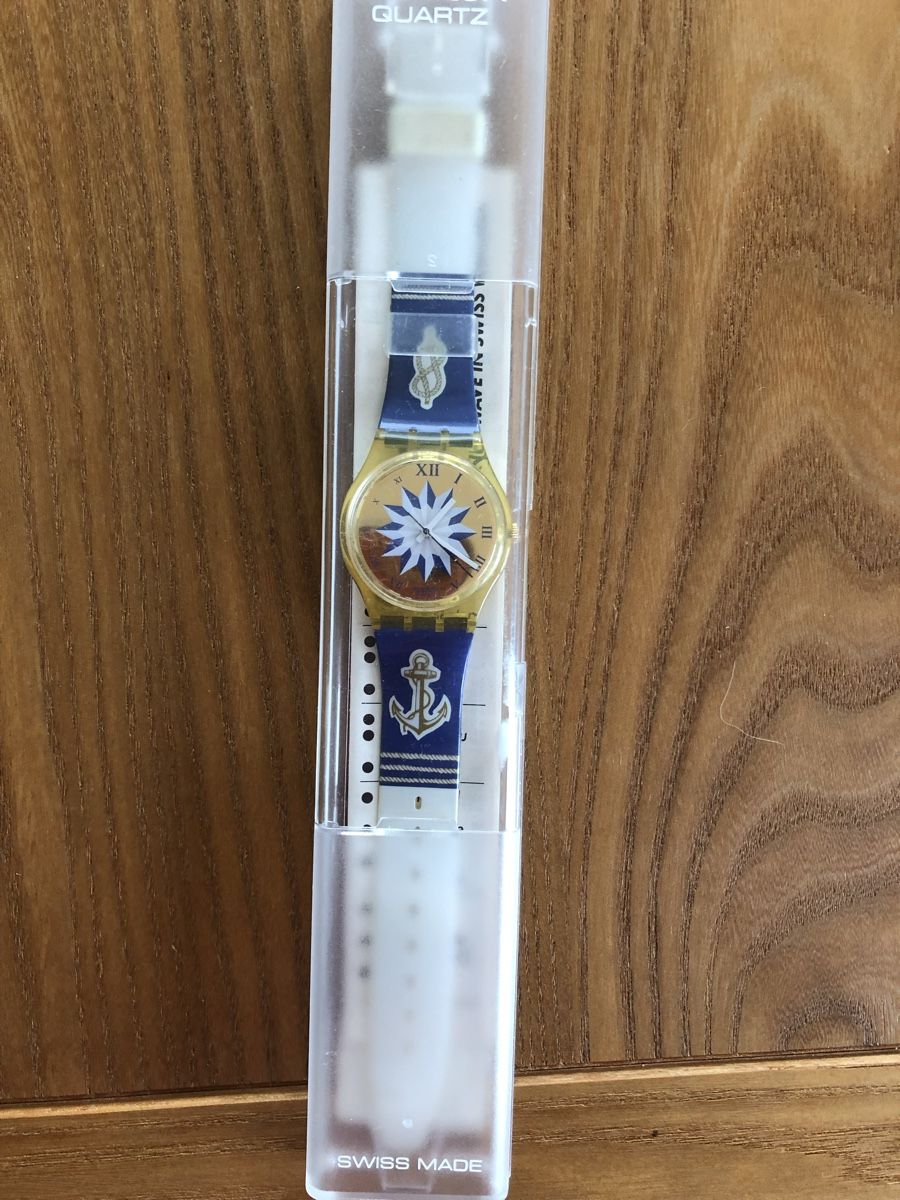 Swatch Orologi: Swatch Uhr Blue Anchorage – Usato da Aesch BL venduto da comven