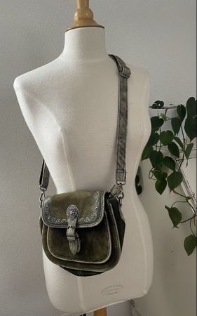 Traditionelle Umhängetasche Leder, Oktoberfest, Appenzell