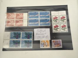 G 740 ) Diverse postfrische Briefmarken 4er Block 24.80