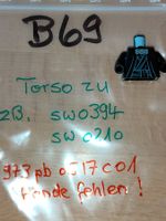 Legofigurenteile   Torso ohne Hände und Kopfbedeckung  /B69