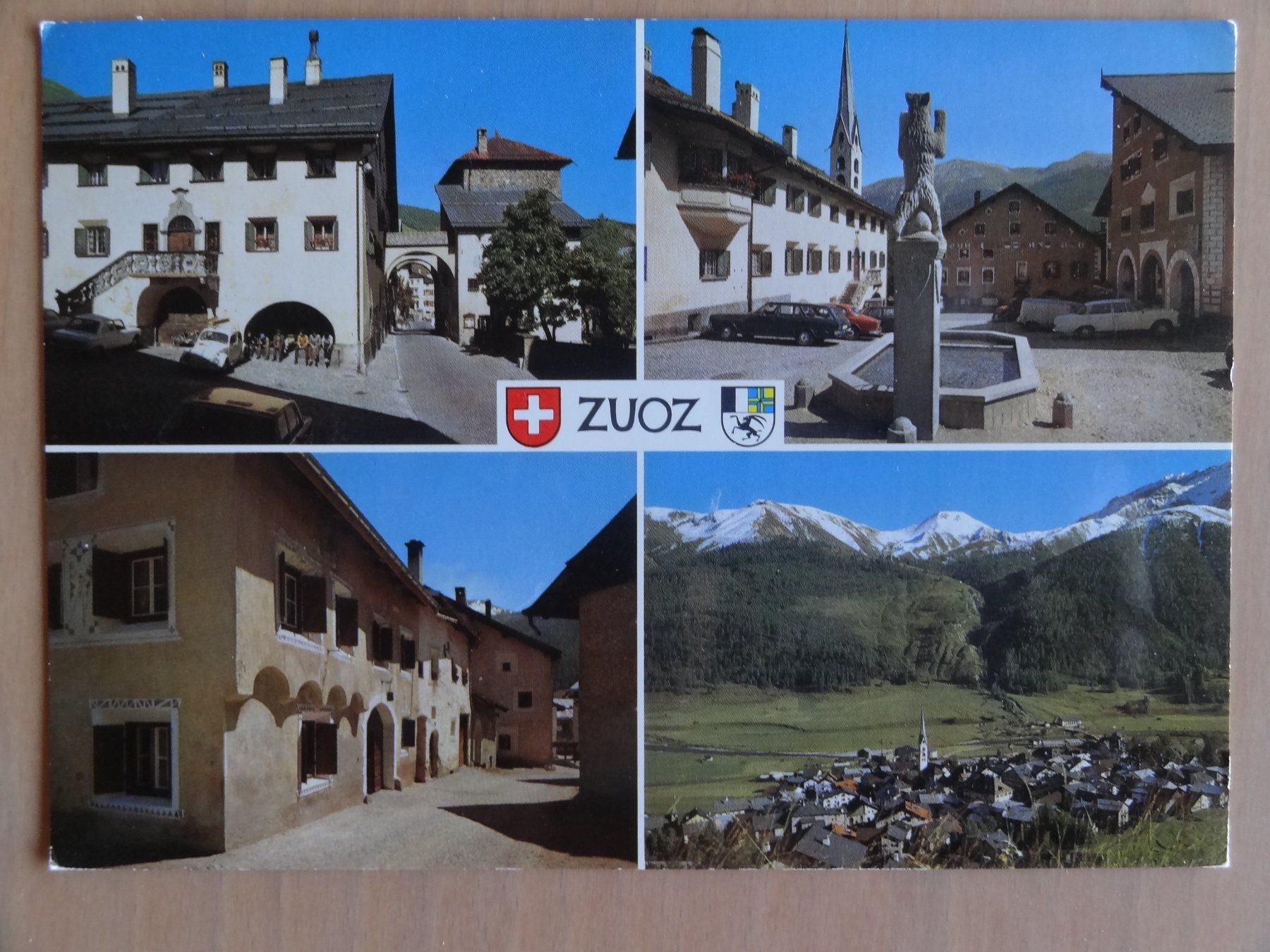 Cartoline postali: ZUOZ GR, Collection d'été, 1977 Suisse – Usato da St Léonard venduto da Riglin