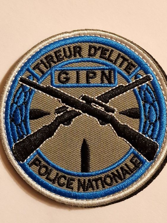 Patch Brodé GIPN Police Nationale – Tireur D'Élite – 8 Cm – Neuf