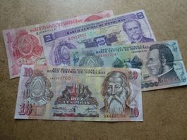 Sammlung ++ 4 Stück alte Banknoten aus Honduras