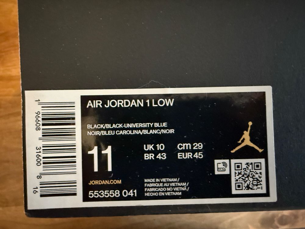 Nike Chaussures hommes: Nike Air Jordan basse bleu en taille 43 – Neuf (Voir description) à Grandcour par fam_wd9w 2
