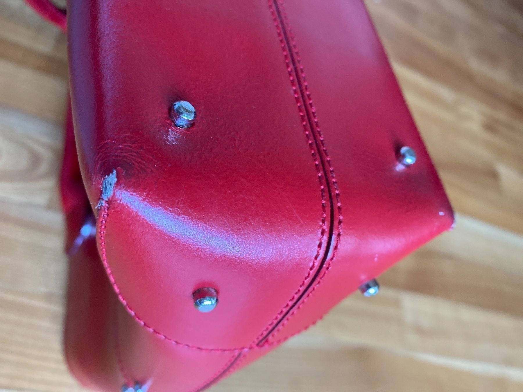 Taschen für Damen: Rote Leder Handtasche – Gebraucht aus Zug von tami12 7