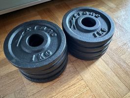 8 Crane Hantelscheiben à 1 kg – total 8 kg