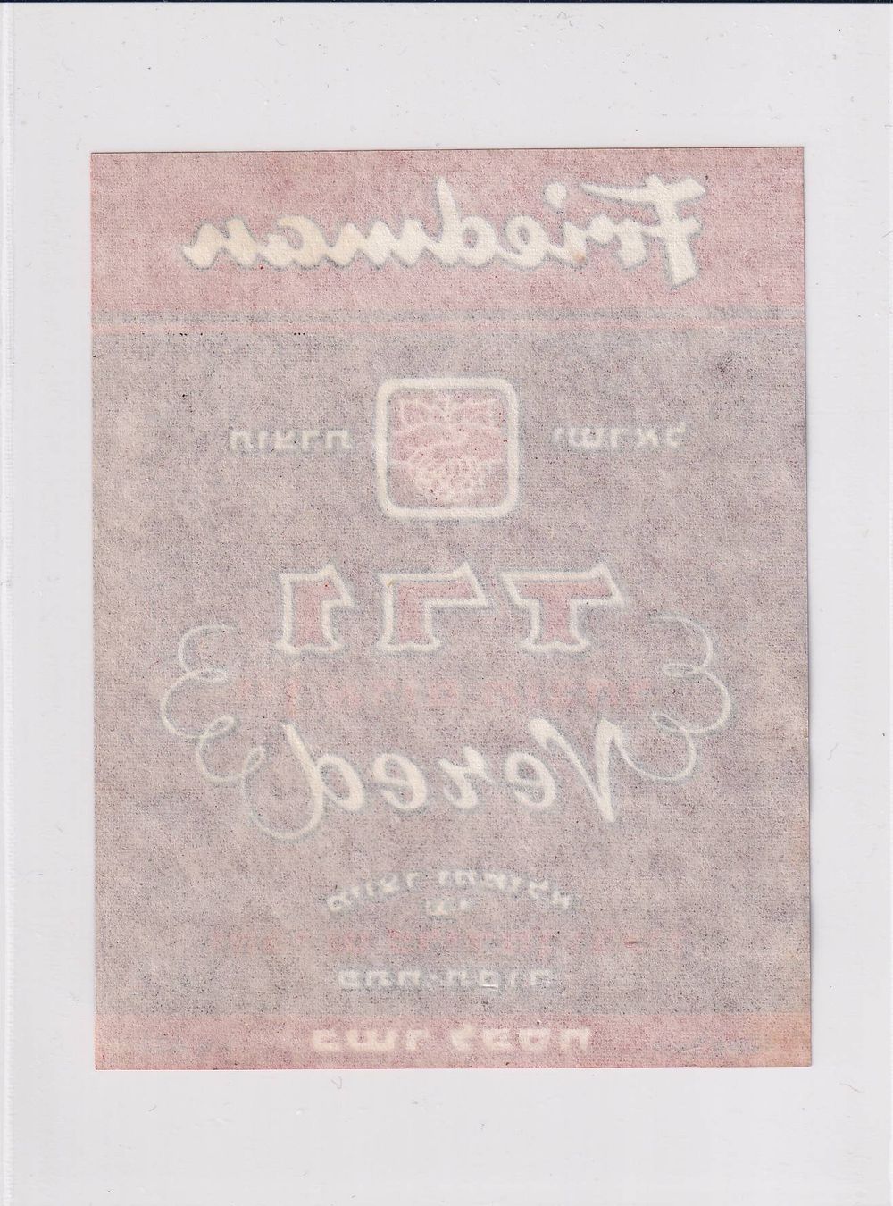 Carta: Etikette - Vered (Israel) /bd – Usato da Hombrechtikon venduto da Rudolf07 1