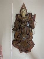 Antike Marionette, burmesische Handarbeit, Asien Deko