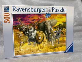 Ravensburger Puzzle 500 Teile „Adrikanische Tiere“
