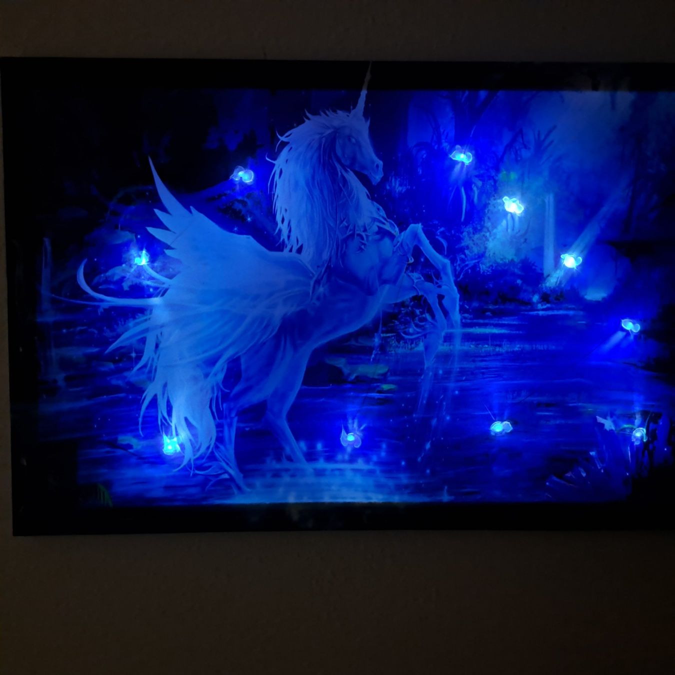 Foto & Immagini: Einhorn Pegasus Neon blue LED Bild – Nuovo e nell'imballaggio originale da Kilchberg ZH venduto da ruedi34 4