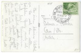 1950 Kurortstempel K68 Gunten auf AK