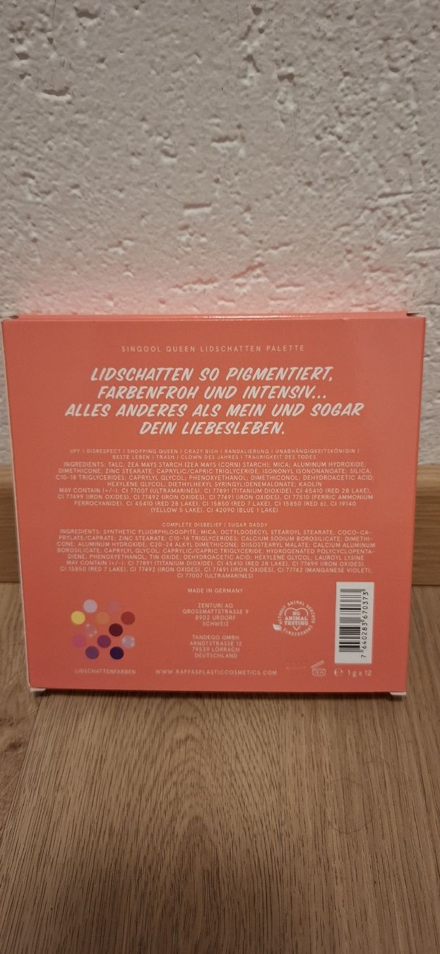 Maquillage: Lidschatten Palette - Raffa's Plastic Cosmetics NEU – Neuf avec emballage d'origine à Dietikon par Miakitty 1