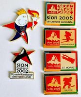 6 Pin Olympia Kandidatur Sion 2002 und 2006  Pin