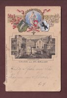 ST. GALLEN - Theaterplatz - 1900 UPU Präge