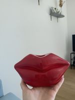 Rote Lippen Vase Kunstgegenstand