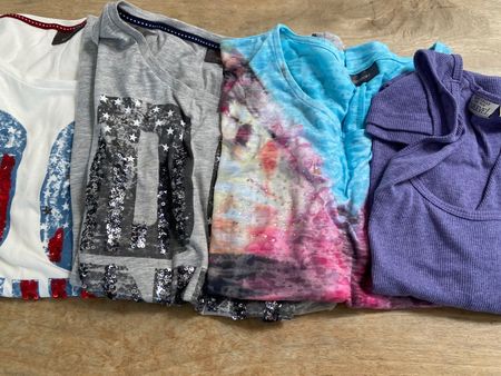 4 Damen T-Shirts neu XL /XXL Pailletten