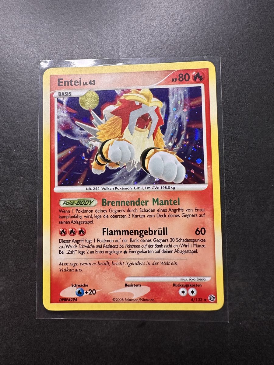 Pokémon Cartes à collectionner: Pokémon Entei LV.43 4/132 Holo DE 2008 – Neuf (Voir description) à Walliswil b.Wangen par Swiss-Trading-Bros