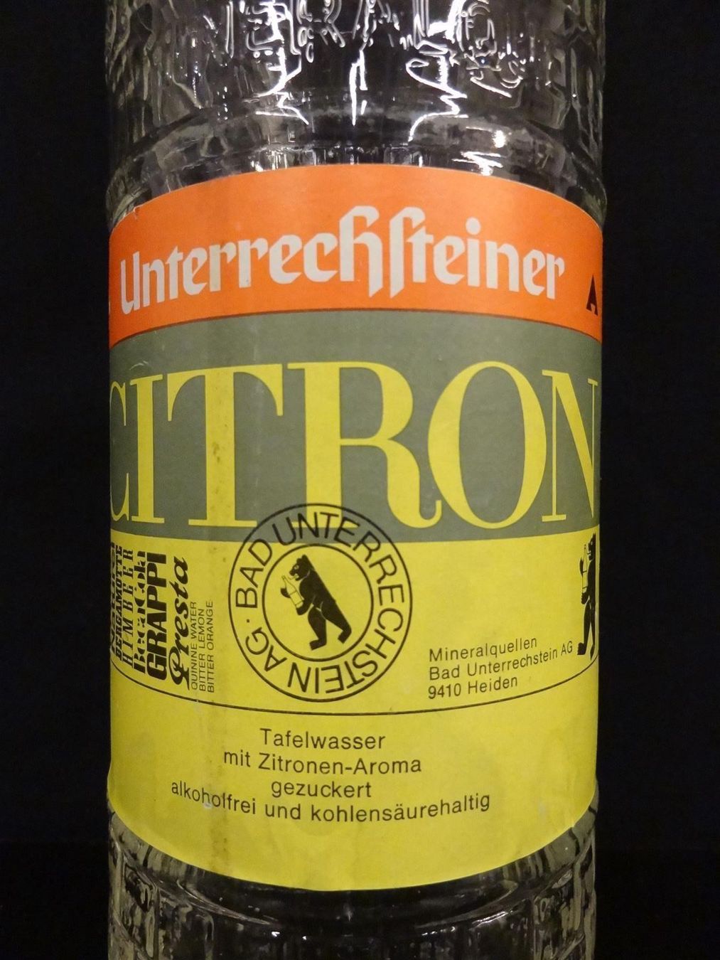 Bicchieri, Caraffe & Bottiglie: Flasche UNTERRECHSTEINER CITRON 1967 – Usato da Kerzers venduto da Flaschenposten 1