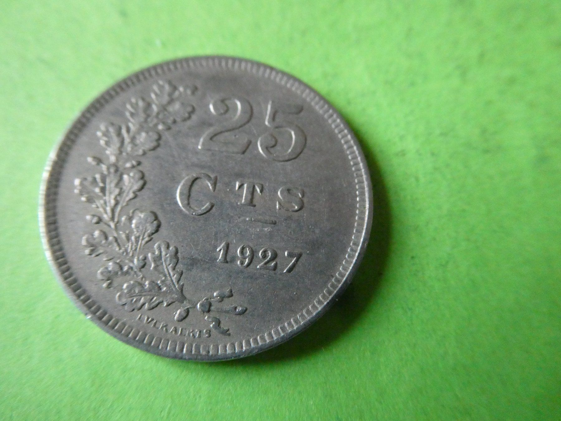 Tutti le monete: Luxemburg 1927, 25  Cents – Usato da Hinterforst venduto da Rohusri 1