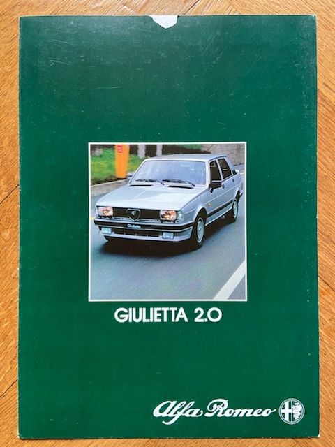 ALFA ROMEO GIULIETTA 2.0 1984 1985 Prospekt brochure - ital. (Gebraucht ...
