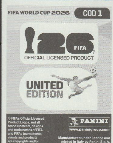 Panini Carte collezionabili: FIFA WORLD CUP 2026 Panini Sticker EMBLEM COD 1 CONGO – Nuovo (secondo la descrizione) da Vezia venduto da Aquarius_Age 1