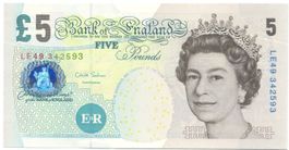 England Grossbritannien 5 Pounds P391d Queen Elizabeth II