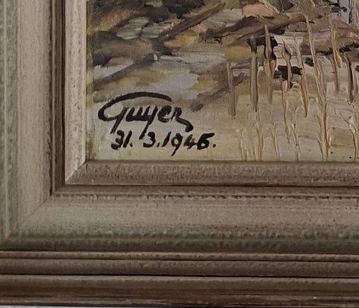 Gemälde: Gemälde von Walter Guyer – Gebraucht aus Schindellegi von Etzelkulm 1