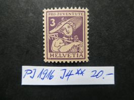Pro Juventute 1916 Nr. J4 postfrisch