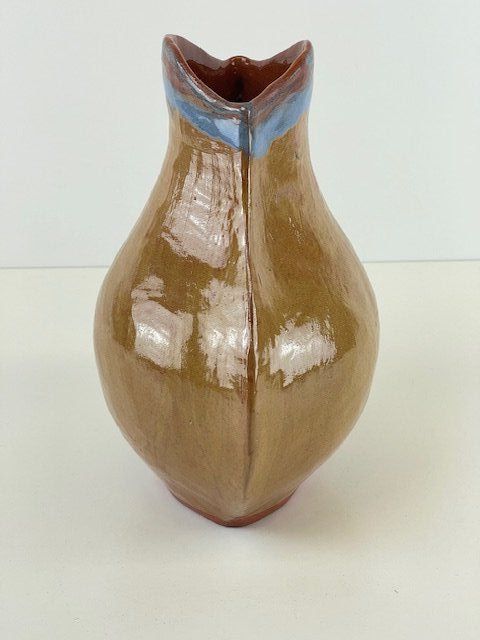 Vasen & Gefässe: Formschöne Kunstvase Gelb/Orange/Blau H 23 cm – Gebraucht aus Zürich von Arche_Brockenhaus 3