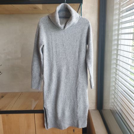 🐸 KUSCHELKLEID STRICKKLEID ROLLI ROLLKRAGEN LONG PULLOVER