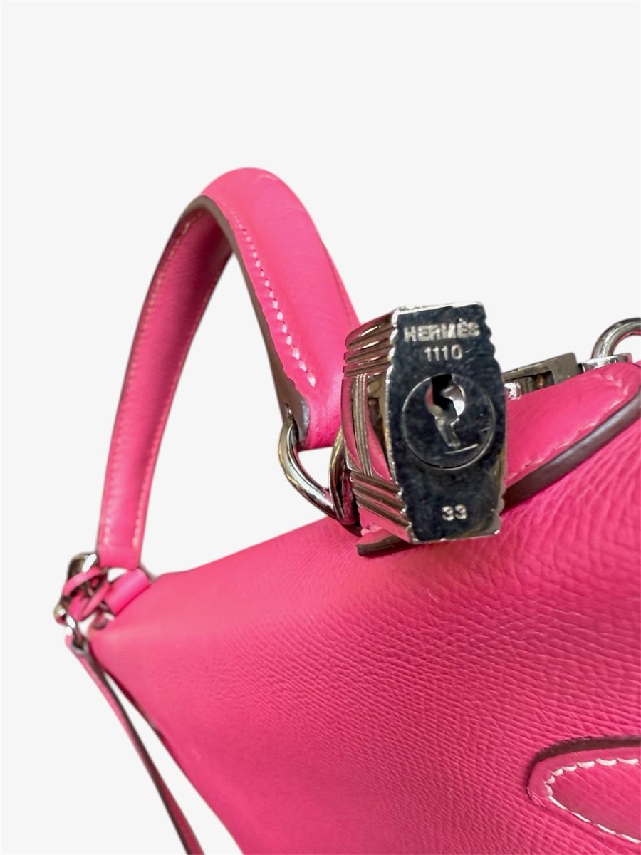 Hermès Borse da donna: Sac Hermès Kelly 32 rose – Usato da Versoix venduto da Monjolitresor 4