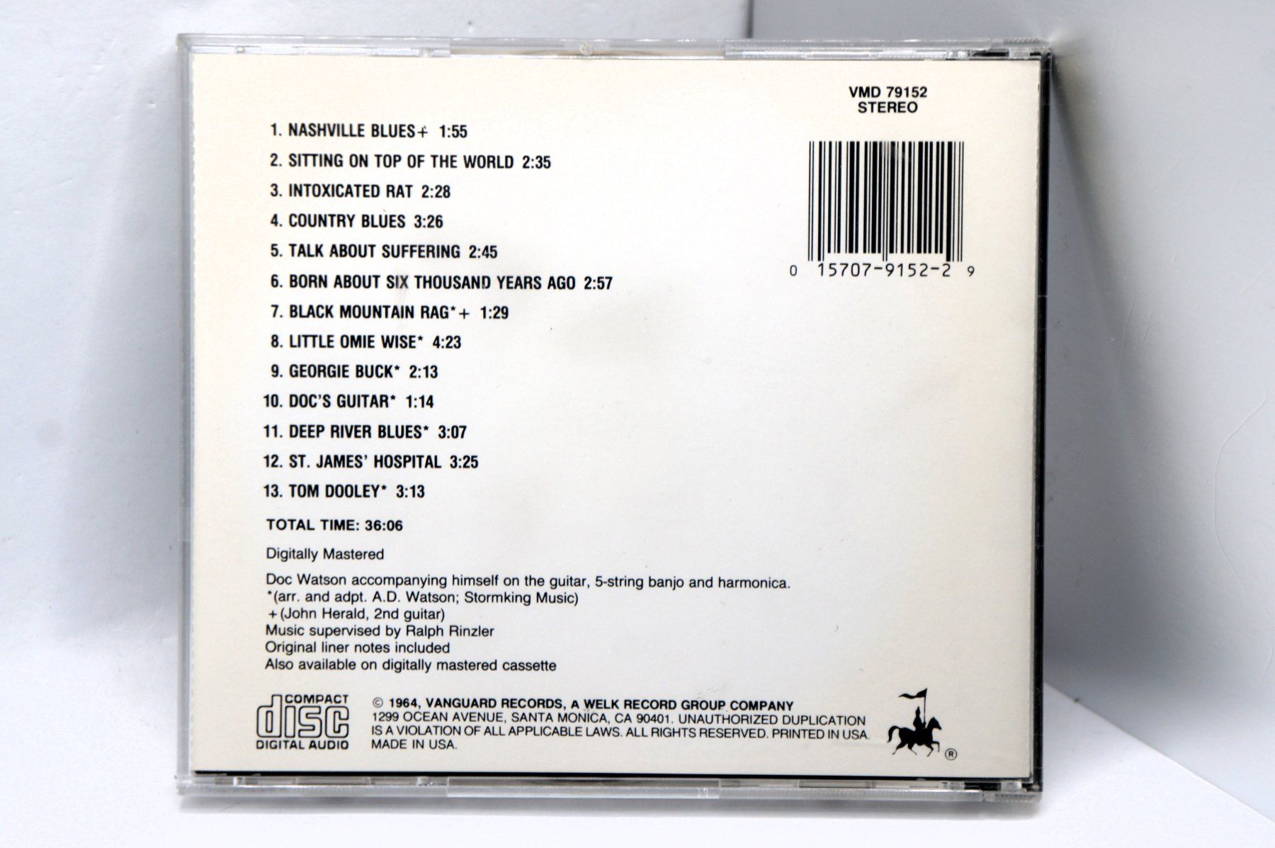 CD: USA CD Doc Watson ‎– Doc Watson – Usato da Ernetschwil venduto da luisvonerni 1