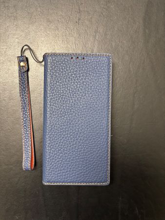 iPhone 13 Pro Max Lederhülle Handyhülle blau neuwertig