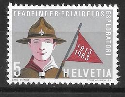 Abart 395.3.01b ** Retouche am Kopf des A von Helvetia 1963