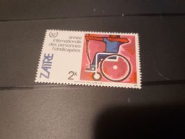 Timbre Zaire 2k - Année Personnes Handicapées - 1981