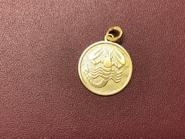 Anhänger ZODIAC Skorpion aus 18 Karat Gelbgold Au 750